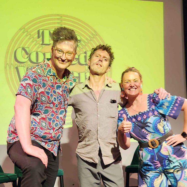cover art for Episode 131 - Live at MICF (with Amy Hetherington and David Quirk)