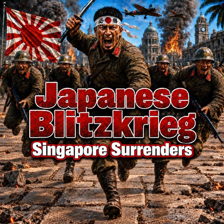 cover art for Japanese Blitzkrieg - Singapore Surrenders