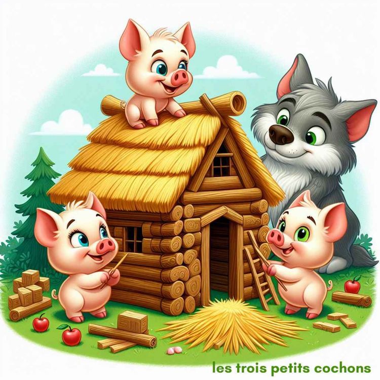 cover art for Les trois petits cochons