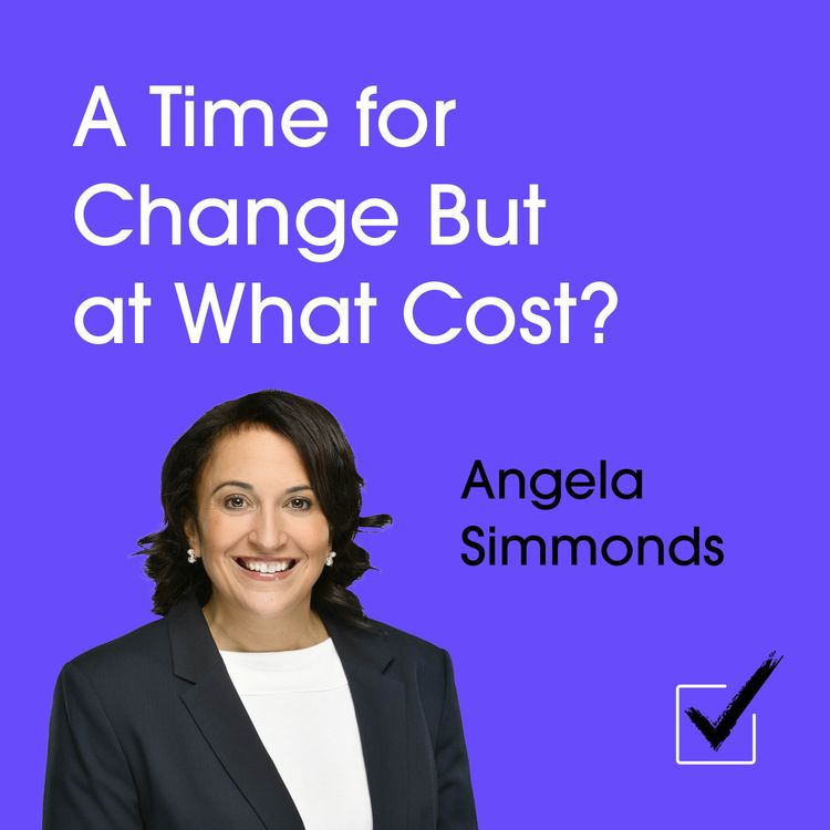 cover art for Angela Simmonds: A Time for Change But at What Cost?