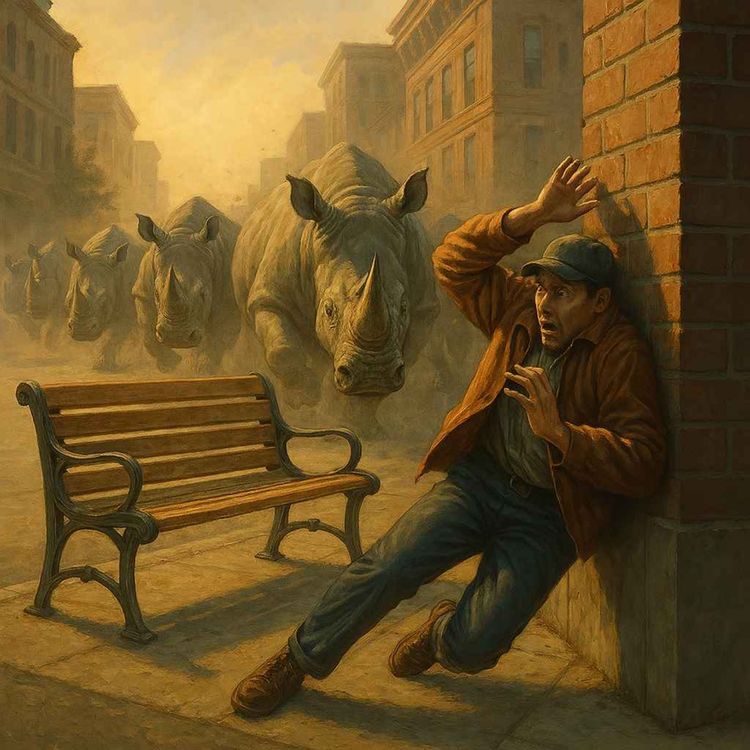 cover art for کرگدن-اوژن یونسکو