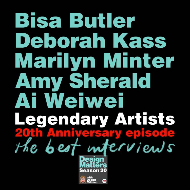 cover art for 20th Anniversary celebration with legendary artists Bisa Butler, Deborah Kass, Marilyn Minter, Amy Sherald, and Ai Weiwei
