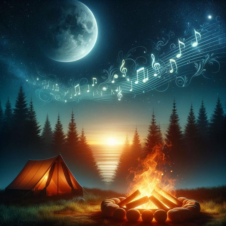 cover art for 😴🔥🎵 The Comforting Sound of FIRE with Soothing MUSIC for a Peaceful SLEEP