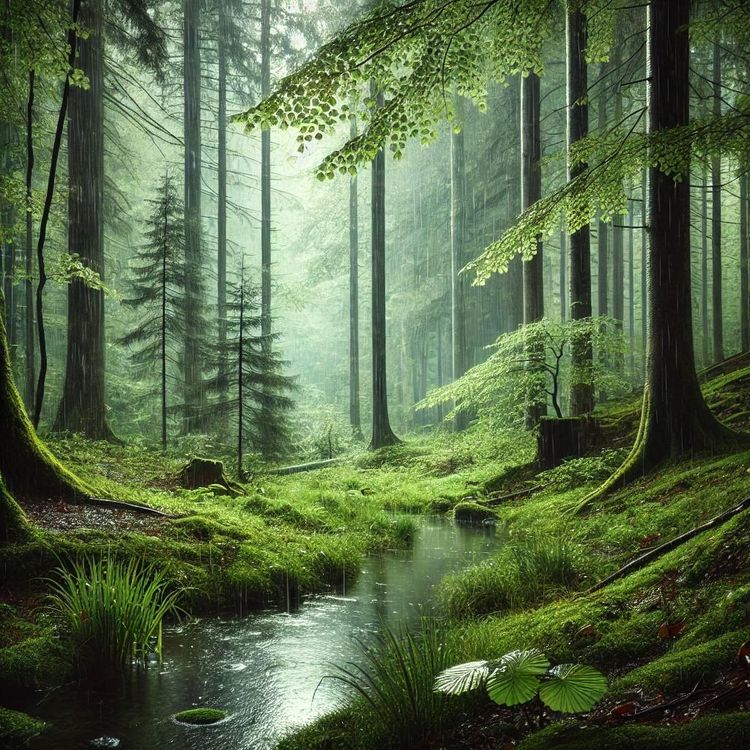 cover art for π΄π§οΈ Listen to the gentle RAIN in the forest and dive into Serenity