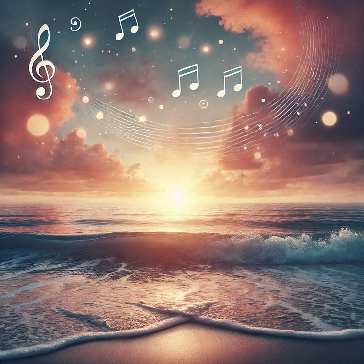 cover art for 😴🌊🎵 The Gentle MUSIC and Ocean WAVES Create a Relaxing ATMOSPHERE