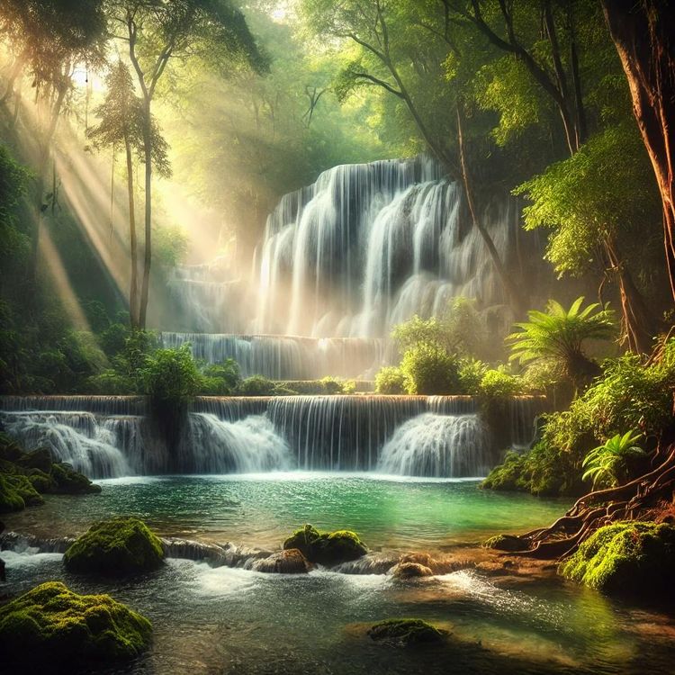 cover art for 🌊😴 Das beruhigende Rauschen eines GROSSEN WASSERFALLS für tiefen und erholsamen Schlaf