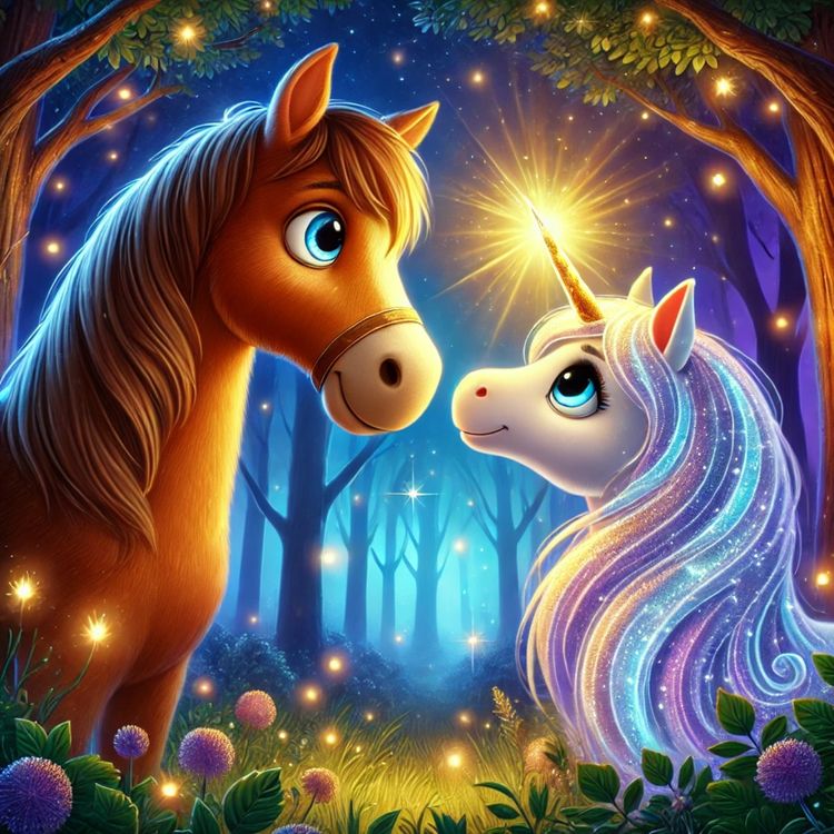 cover art for The Horse and the Unicorn - Original Bedtime Story