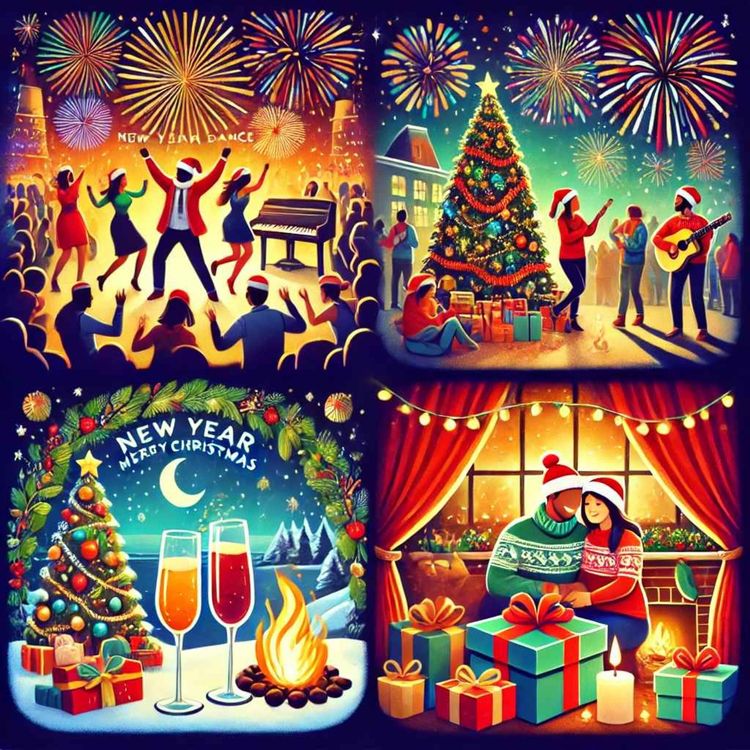 cover art for 3 Songs | Chansons pour les enfants en anglais : New Year Dance, Merry Christmas, Gift of the Year pour chanter en s'amusant et célébrer Noël et les fêtes 2024 2025!