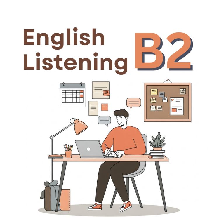 cover art for English Listening Practice - Level B2 - EP01- Real-Life Situations