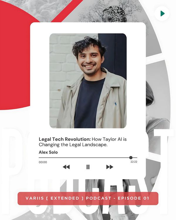 cover art for EP 001 | Alex Solo on Taylor AI and How AI is Shaping the Future of SME Legal Support