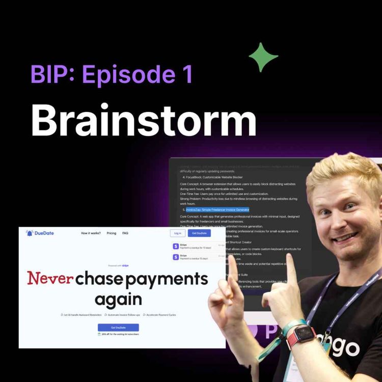 cover art for Brainstorming session for our first product to "build in public"