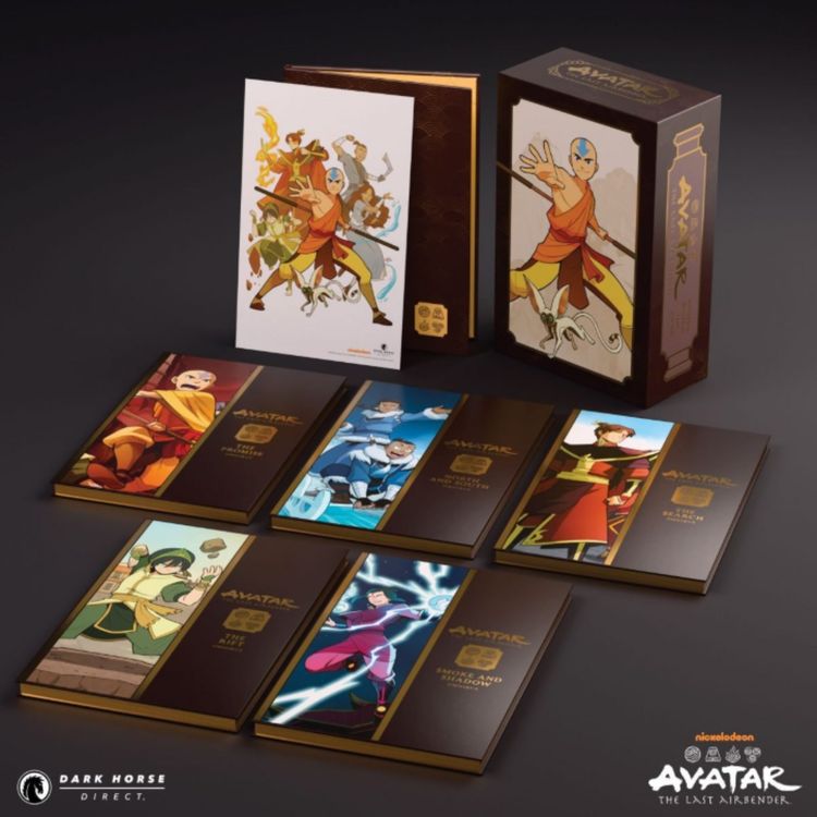cover art for AVATAR: THE LAST AIRBENDER Omnibus Ultimate Edition Boxed Set Celebrates the Gaang’s Graphic Novel Adventures (Exclusive)