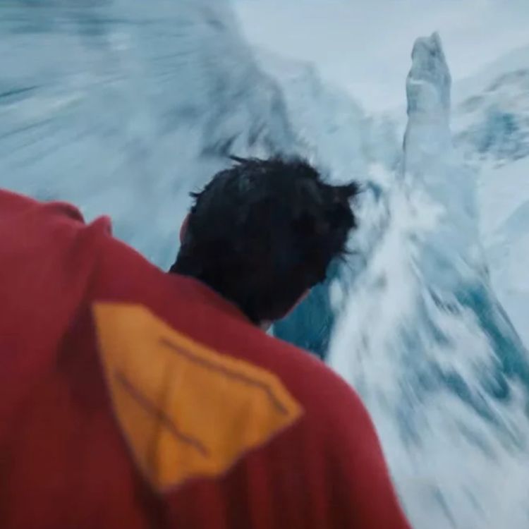 cover art for James Gunn Shares Behind-the-Scenes Video of SUPERMAN Flying Scene