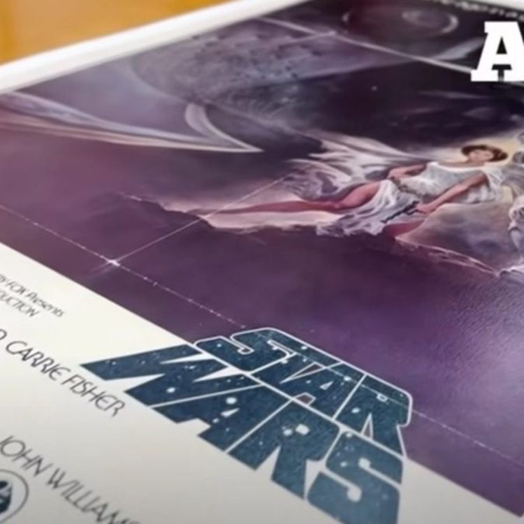 cover art for Watch a Worn 1977 STAR WARS Poster Get Restored