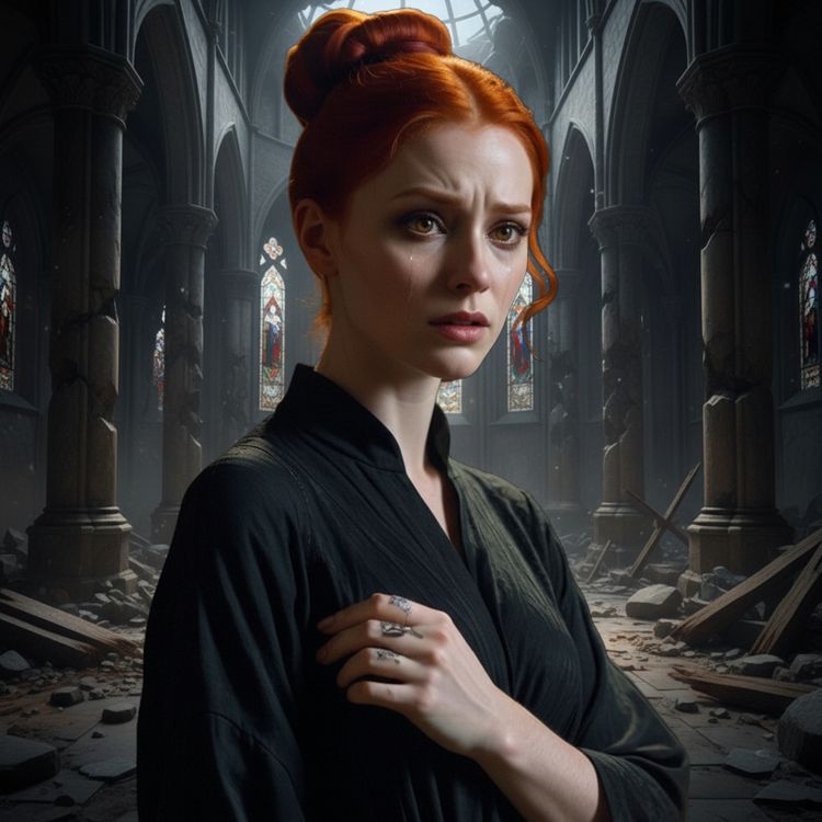 cover art for Like the ceiling of a bombed church (Antonia discovers that she cannot live without Emmanuel)