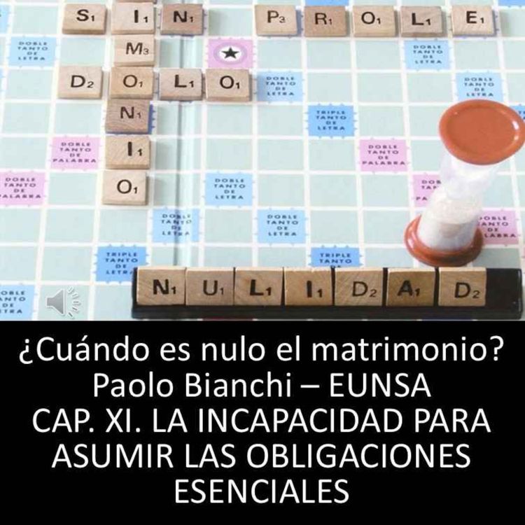 cover art for CAPÍTULO XI. LA INCAPACIDAD PARA ASUMIR LAS OBLIGACIONES ESENCIALES DEL MATRIMONIO