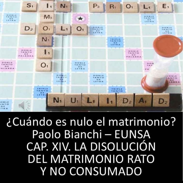 cover art for CAPÍTULO XIV. LA DISOLUCIÓN DEL MATRIMONIO RATO Y NO CONSUMADO