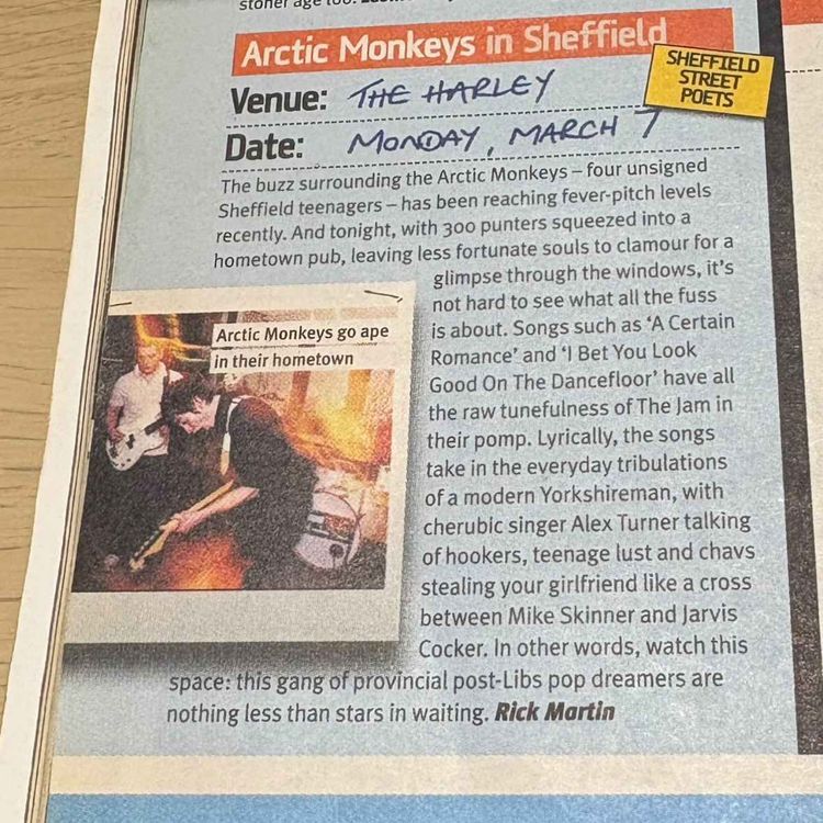 cover art for Rick Martin - NME (First to cover Arctic Monkeys)