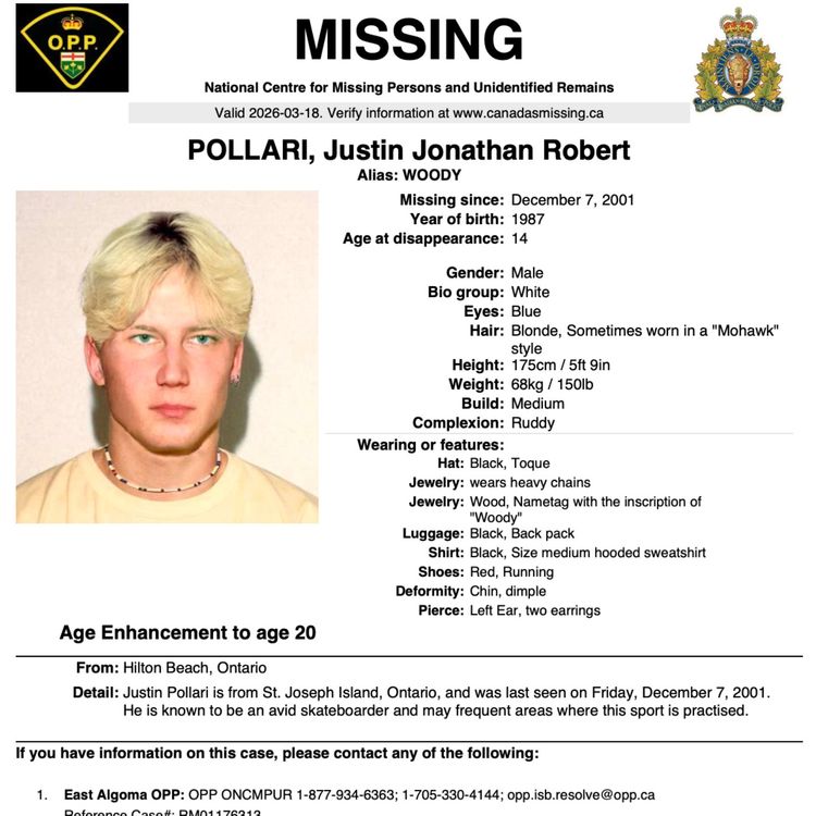cover art for Please Help Find Justin Pollari