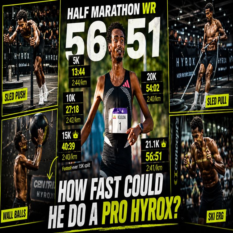cover art for He's just broke the half marathon world record but how fast can he do a Pro HYROX