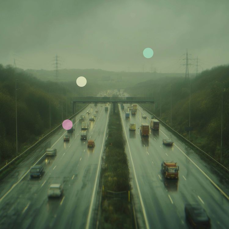 cover art for Wet Motorway Ambience | M23 Traffic from a Footbridge