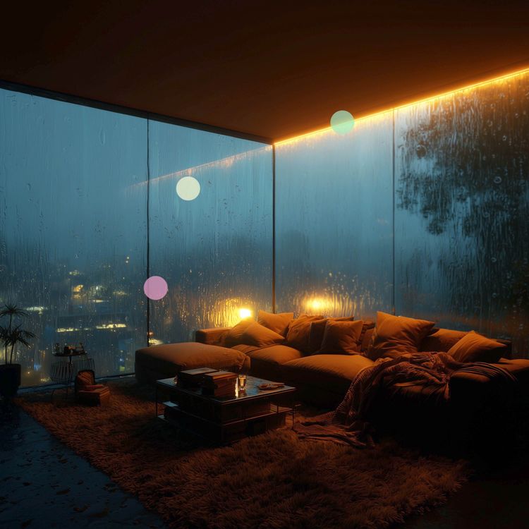 cover art for Rain on Window | Apartment View in the Storm