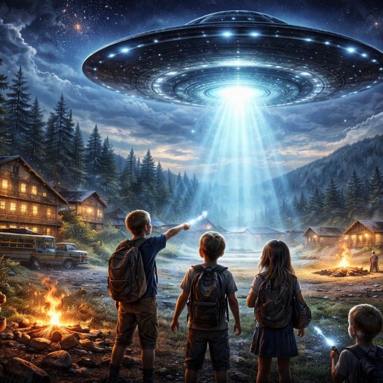 cover art for Miracle Mountain Boarding School- barnen säger de såg ett UFO