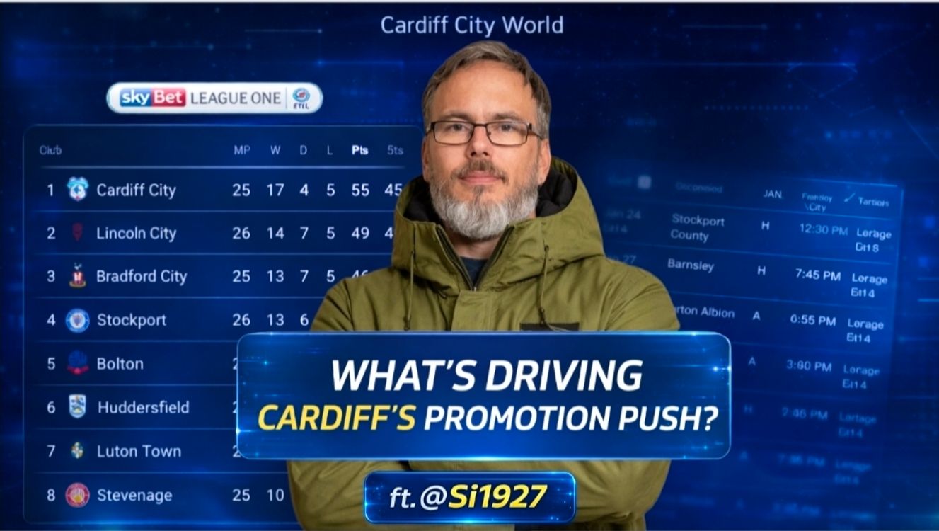 cover art for Whats driving Cardiff City Promotion push & what they must get right? | @Si1927 says