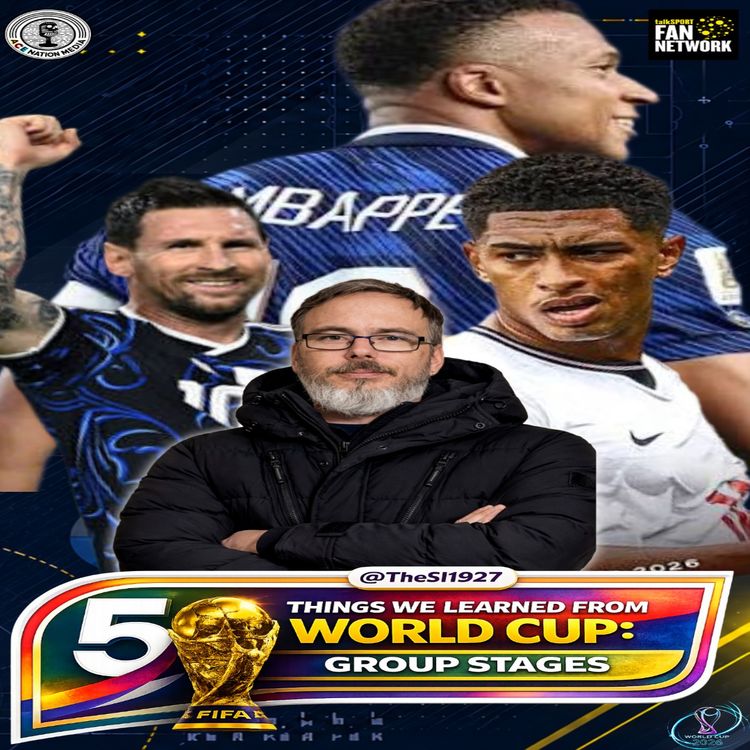 cover art for Golden Boot race is ON! #Messi #Mbappe #Kane #dembélé 5 Things from #WorldCup GROUP STAGE