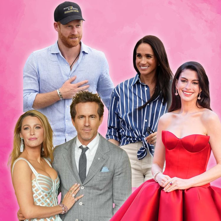 cover art for Meghan Harry Tour Backlash, Ryan Reynolds Speaks On Blake Lively Lawsuit, Anne Hathaway Confessions