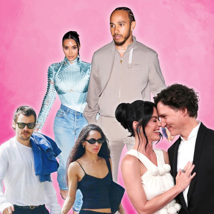 cover art for Kim Kardashian & Lewis Hamilton, Harry Styles & Zoë Kravitz, Katy & Justin Headlines