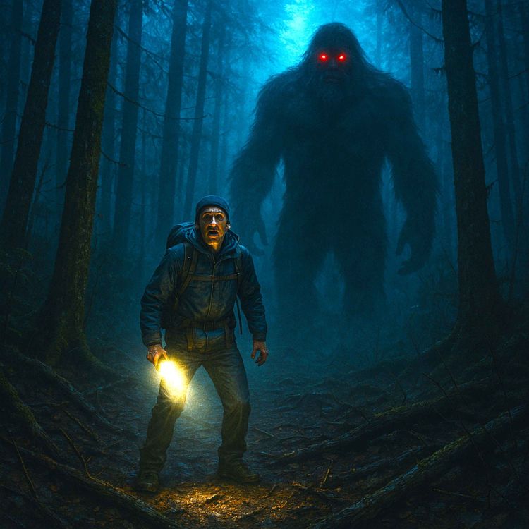 cover art for 4 Scary TRUE Bigfoot Horror Stories