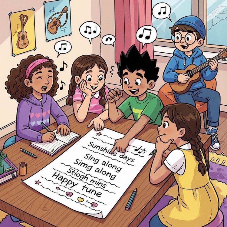 cover art for  The Lyric Lab: Mix Words & Write Hits Like a Scientist! 🎵