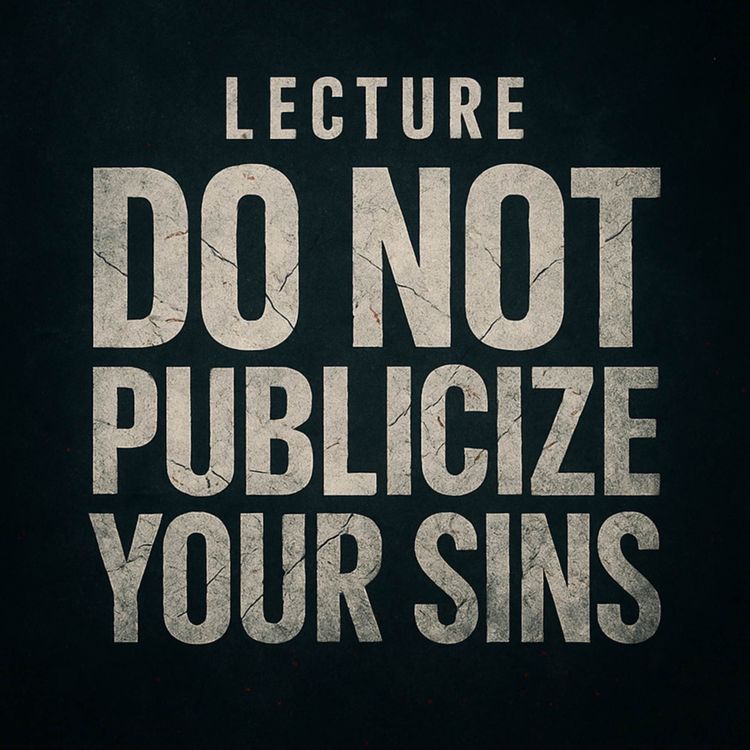 cover art for Lecture - Do Not Publicize Your Sins | Muhammad Hoblos