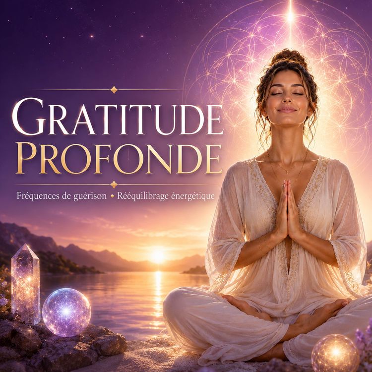 cover art for Gratitude Profonde & Fréquences de Guérison : Rééquilibrage Énergétique Puissant