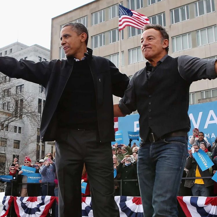 cover art for Episode 94 -Renegades and Friends: Barack Obama and Bruce Springsteen