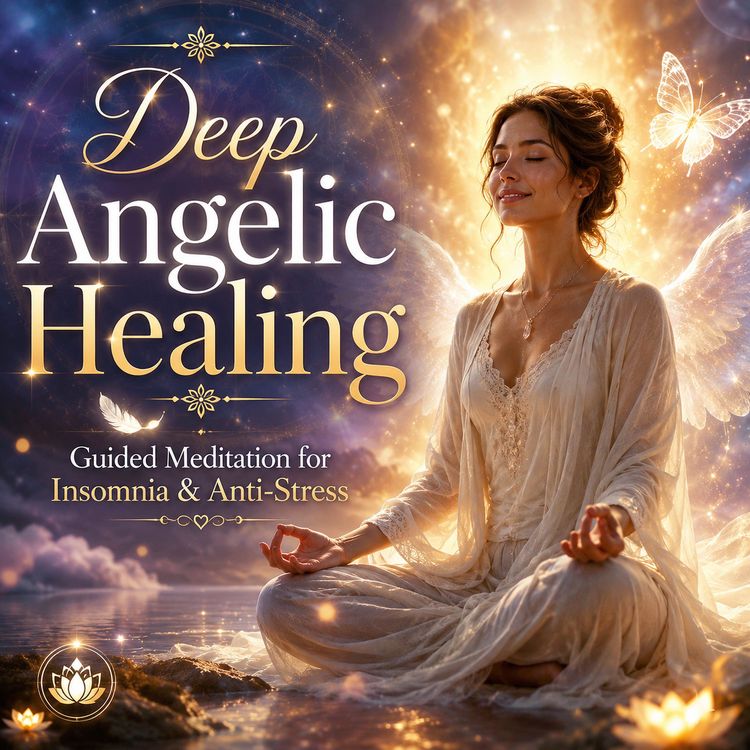cover art for Deep Angelic Healing Guided Meditation for Insomnia, Stress Relief & Inner Peace