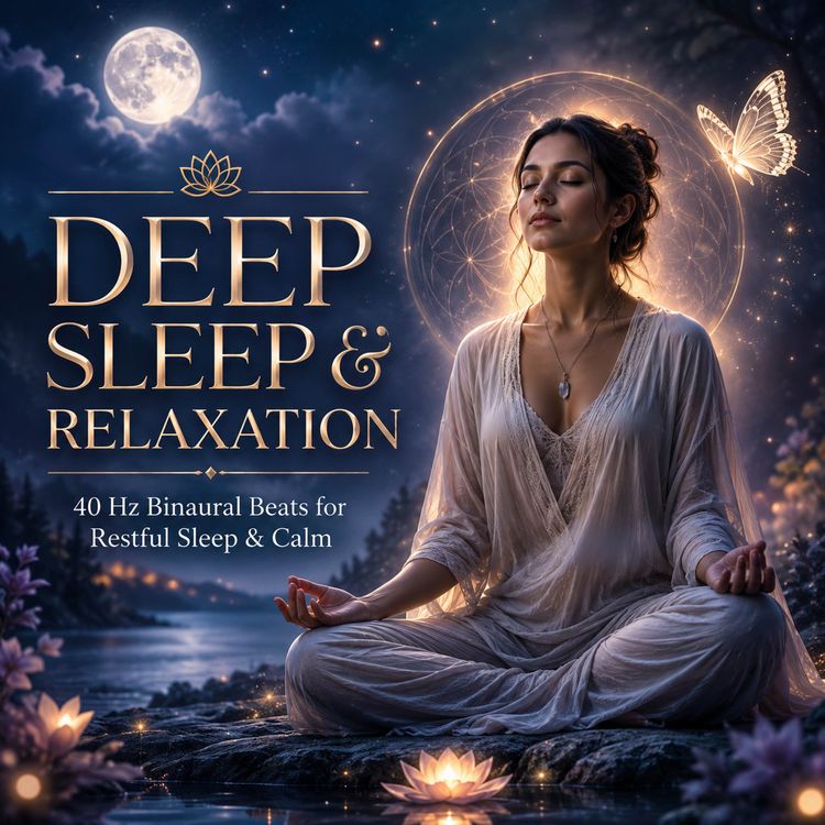 cover art for Deep Sleep & Relaxation: 40 Hz Binaural Beats Music for Restful Sleep & Inner Calm
