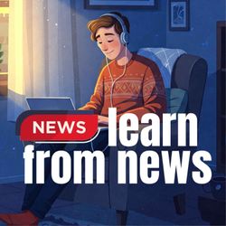 cover art for English Podcast- Learn From News