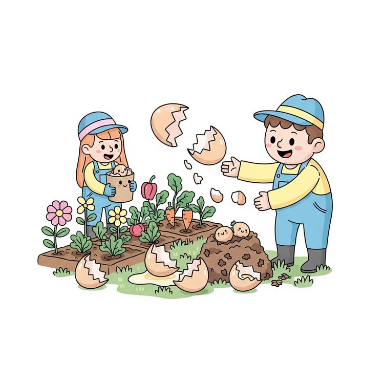 cover art for Learn From News - Using Eggshells to Improve Soil and Deter Pests - Intermediate