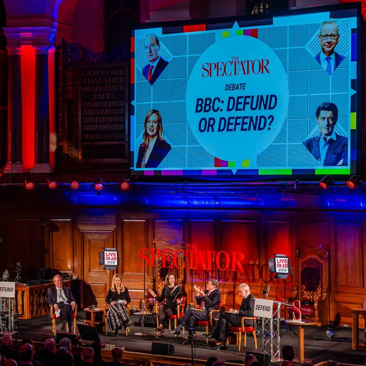 cover art for LIVE: Should we defund or defend the BBC? | Michael Gove & Jon Sopel v Charles Moore & Allison Pearson