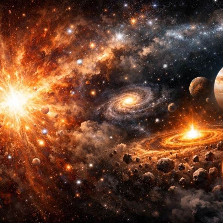 cover art for Big Bang och himlakroppars skapelse