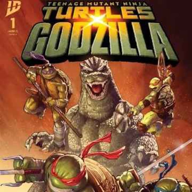 cover art for Callum's Arc-ade - teenage mutant ninja turtles X Godzilla
