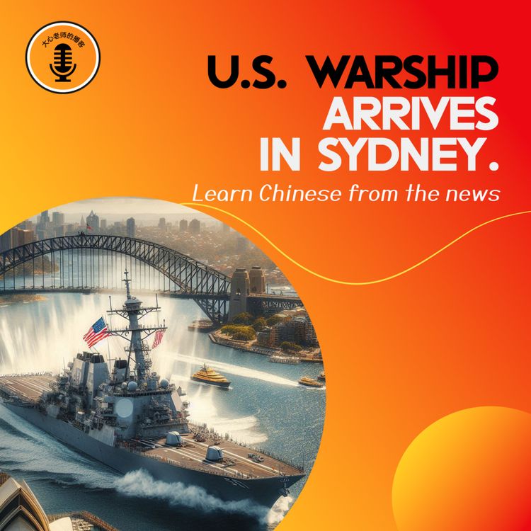 cover art for A US warship in Sydney