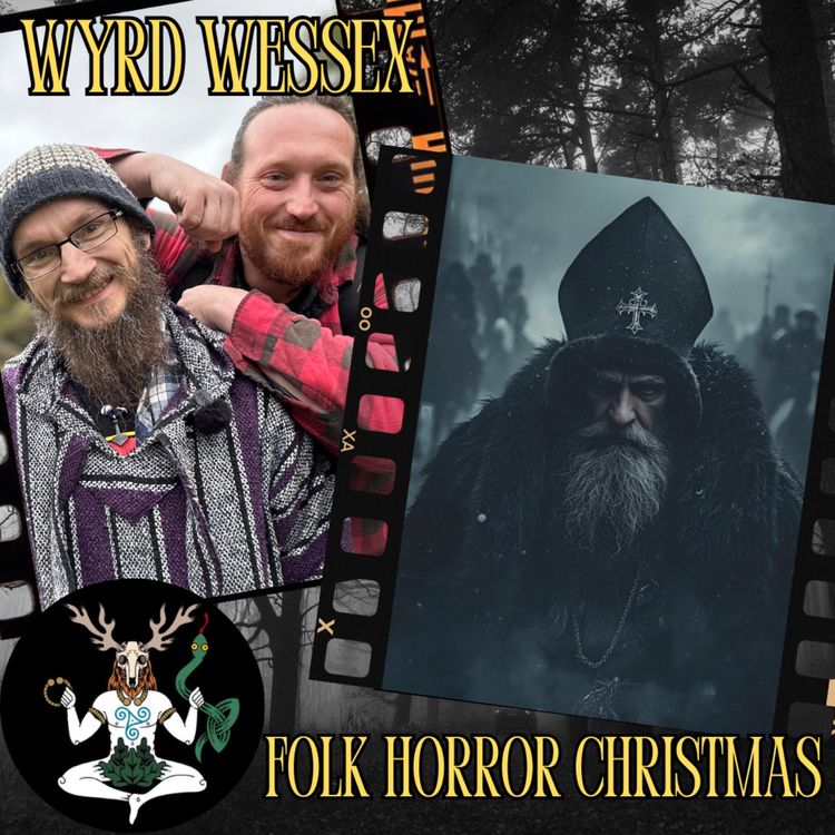 cover art for Dark Origins of Christmas: The Folk Horror Wild Hunt (Santa, Cryptids, & Die Hard)