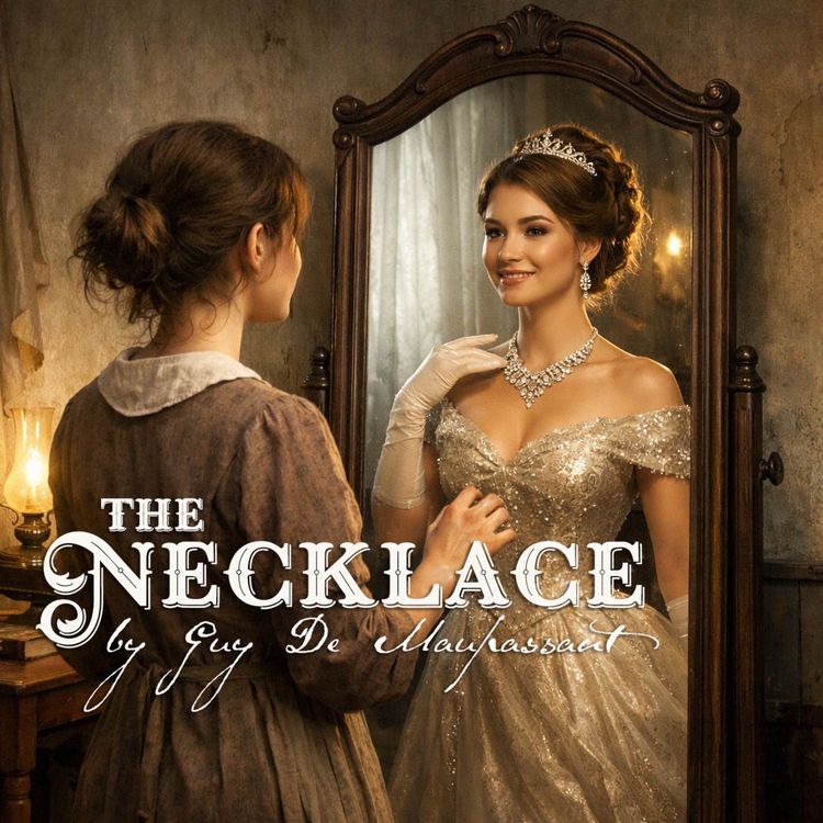 cover art for The Necklace – A Classic Short Story by Guy De Maupassant