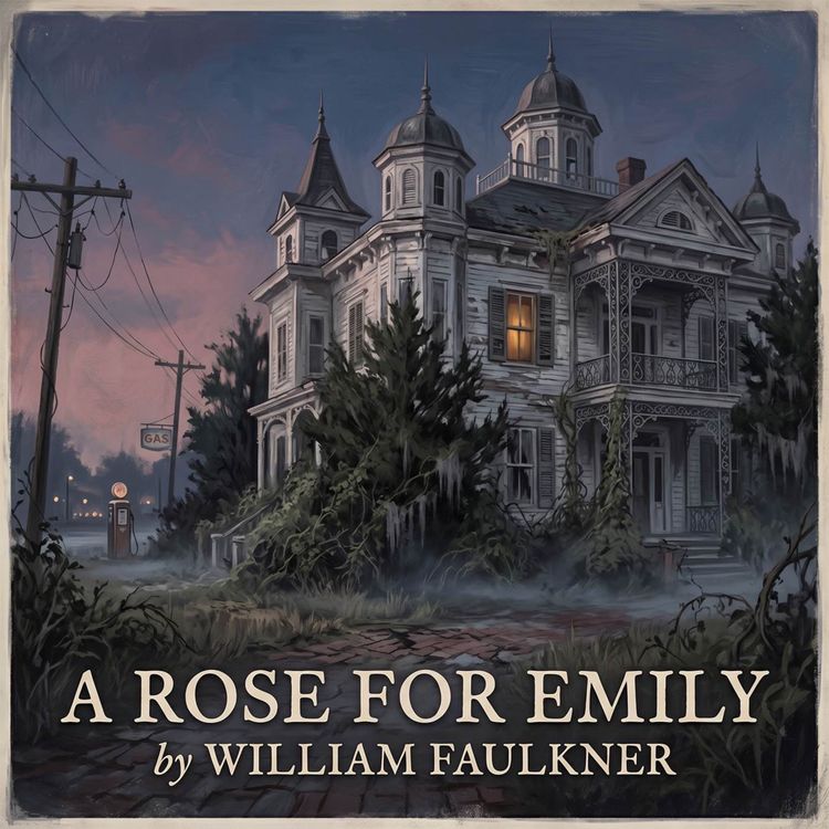 cover art for A Rose for Emily — A Classic Short Story by William Faulkner