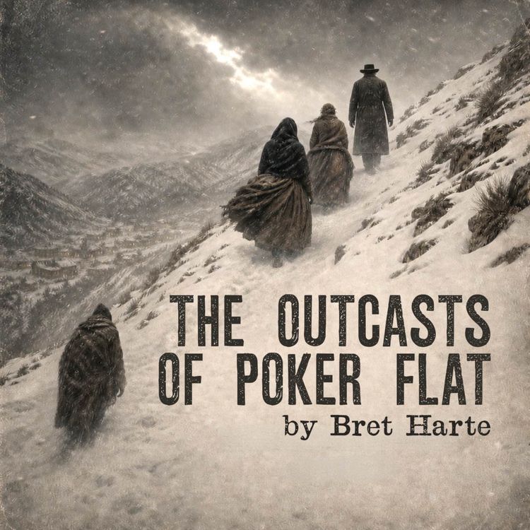 cover art for The Outcasts of Poker Flat — A Classic Short Story by Bret Harte