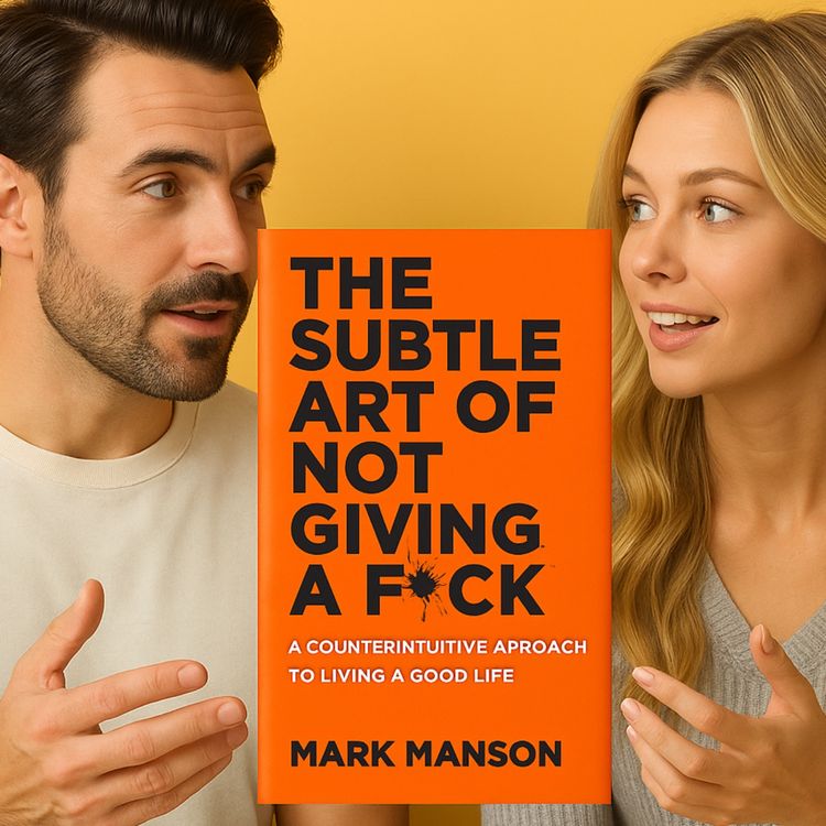 cover art for  "The Subtle Art of Not Giving a Fuck "  25 Minutes Book Summary.