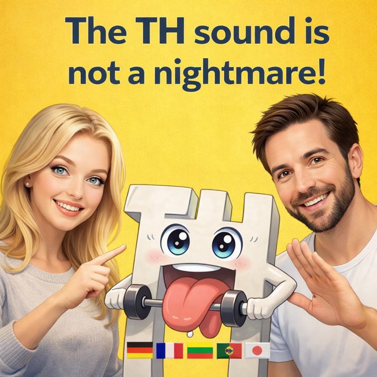 cover art for Train the TH Sound. If you speak German, French, Russian, Lithuanian, Japanese, etc this sound is a real nightmare .